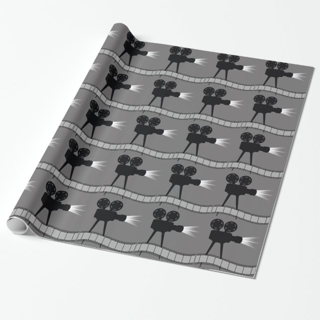 movie projector wrapping paper (Unrolled)