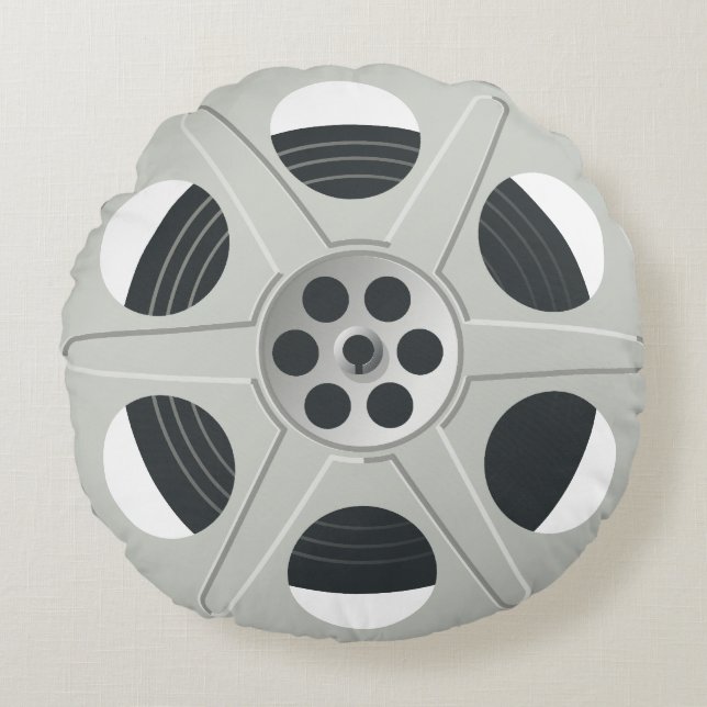 MOVIE REEL: DESIGN FOR FILM BUFFS ROUND CUSHION (Front)