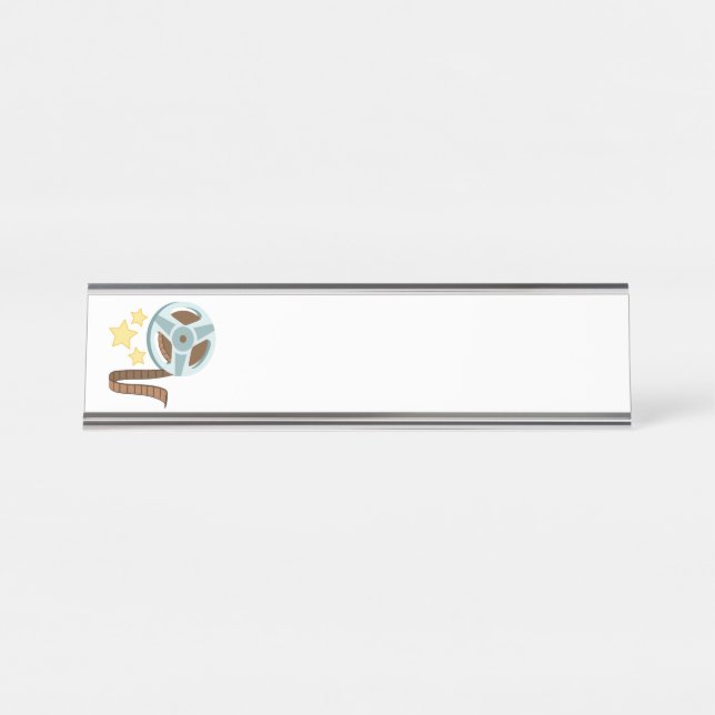 Movie Reel Desk Name Plate (Front)