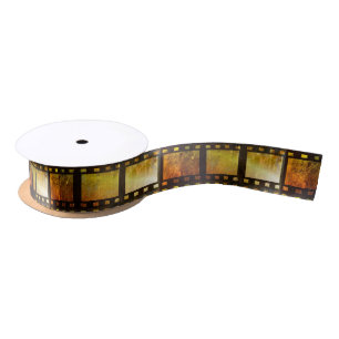 Movie reel film gift ribbon 1.5" satin ribbon
