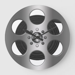 Movie Reel (printed flat) Large Clock