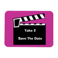 Movie Slate Clapperboard Save The Date Flexi