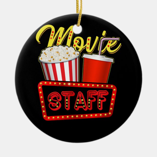 Movie Staff Party Night Behind the Scenes Awesomen Ceramic Tree Decoration (Front)