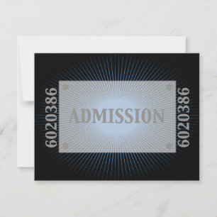 Movie Star Bar Mitzvah Reply RSVP Black Navy Blue Card