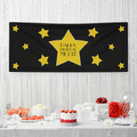 Movie Star Birthday Black And Gold Stars