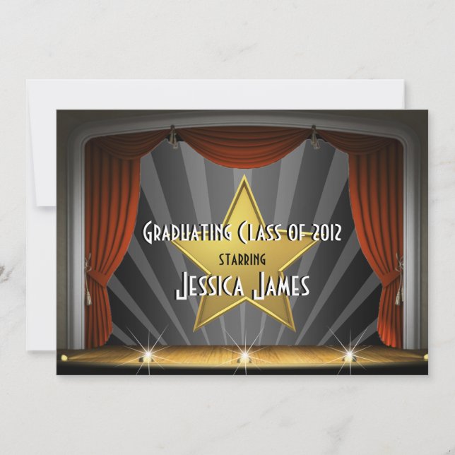 Movie Star - Graduation Invitation (Front)