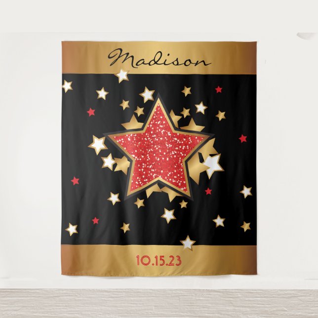 MOVIE STAR HOLLYWOOD BROADWAY Photo-Op Backdrop Tapestry (Front)