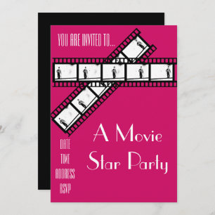 Movie Star Hollywood dress up party Invitation