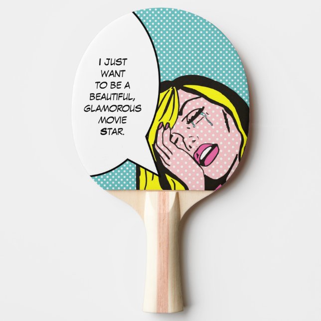 Movie Star Pop Art Ping Pong Paddle (Front)