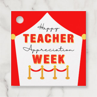 Movie Star Teacher Appreciation Red Carpet Favour Tags