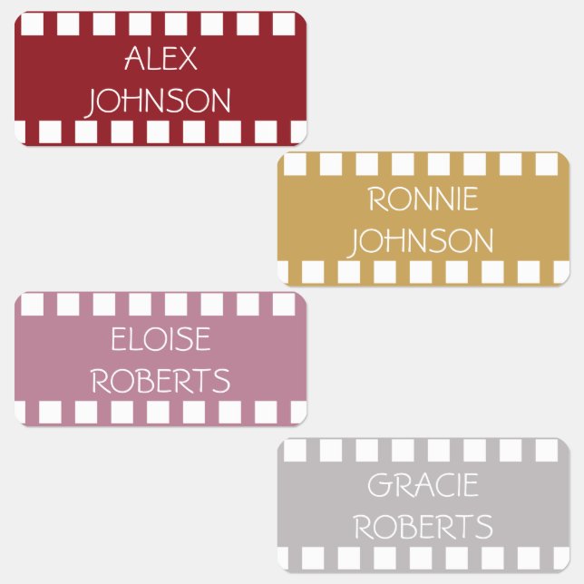 Movie Strip Ruby Pink Colour Coded Clothing Name (Group)