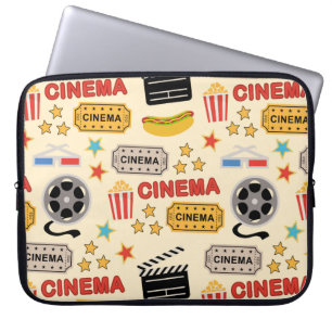 Movie Theater Fun Pattern Laptop Sleeve