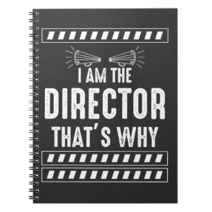 Movie Theatre Director Filmmaker Saying Notebook