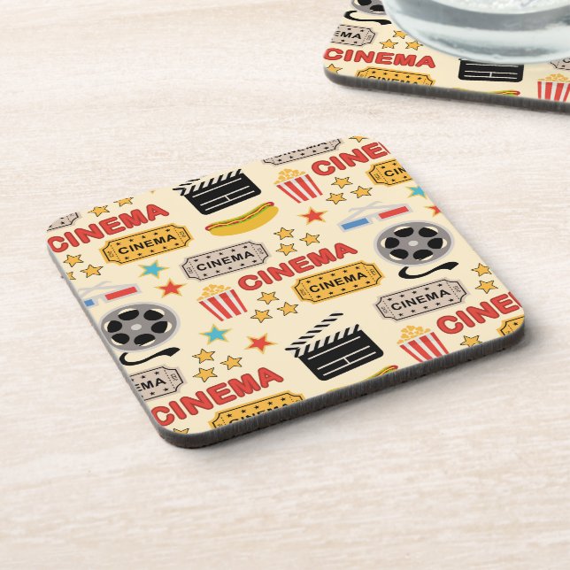 Movie Theatre Fun Pattern Coaster (Left Side)