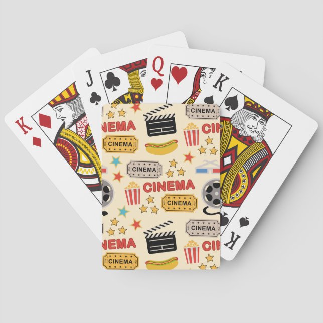 Movie Theatre Fun Pattern Playing Cards (Back)