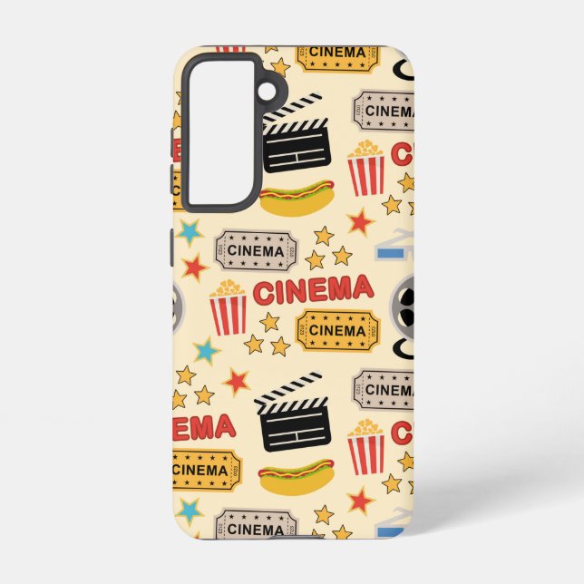 Movie Theatre Fun Pattern Samsung Galaxy S21 Case (Back)