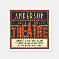 Movie Theatre Marquee Cinema Birthday Party | Name