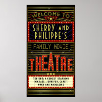 Movie Theatre Marquee Home Cinema | Name Long V2