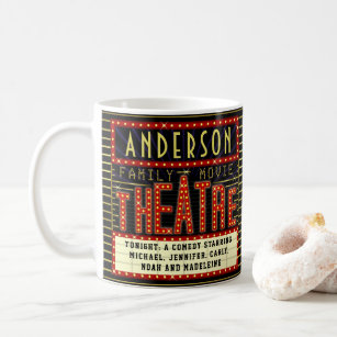 Movie Theatre Marquee Home Cinema   Personalised Coffee Mug