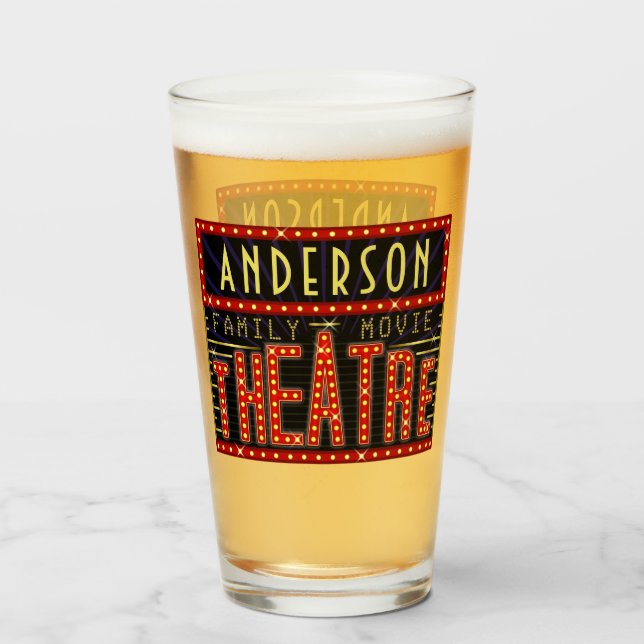 Movie Theatre Marquee Home Cinema | Personalised Glass (Front Filled)