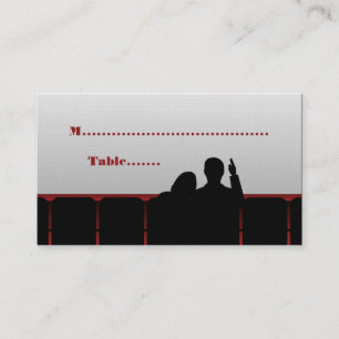 Movie Theatre Place Cards, Red Card