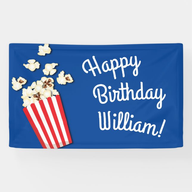 Movie Theatre Popcorn Banner (Horizontal)