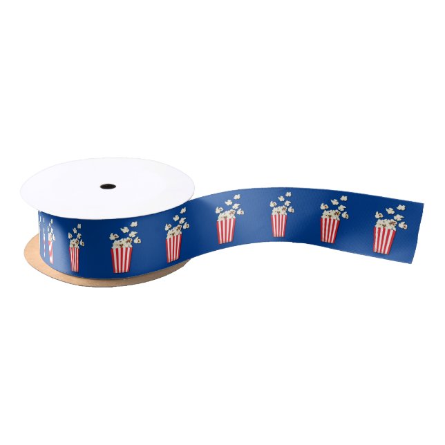 Movie Theatre Popcorn Birthday Party Satin Ribbon (Spool)