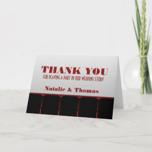 Movie Theatre Thank You Card, Red Card