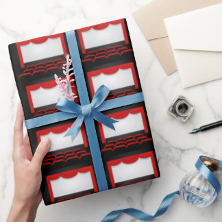 Movie Theatre tiled party wrap Wrapping Paper