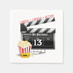 Movie Theme 13th Birthday Napkin