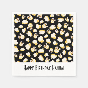 Movie Theme Popcorn Pattern Birthday Party Napkin