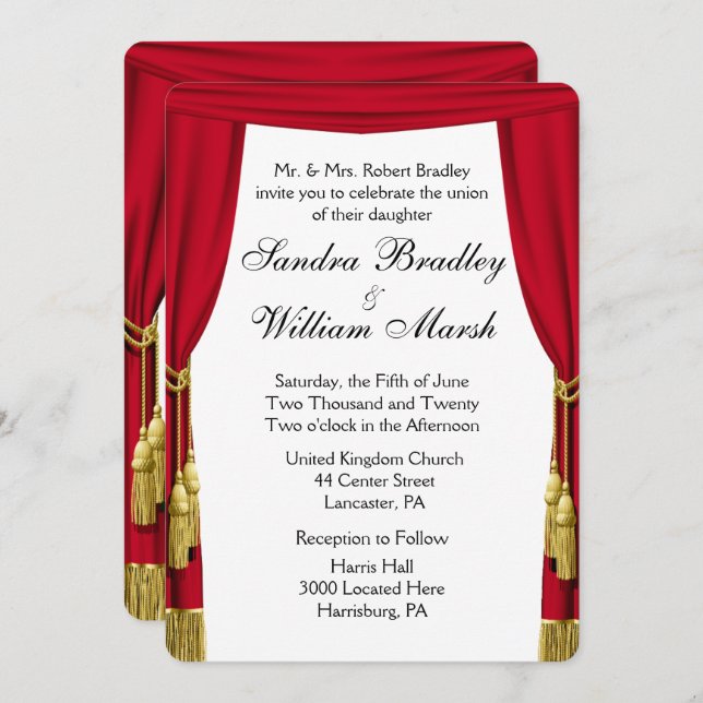 Movie Theme  Wedding Invitation (Front/Back)