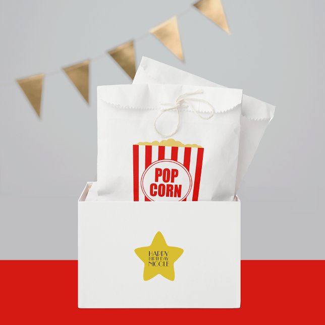 Movie Themed Popcorn Design Favour Bags (Creator Uploaded)