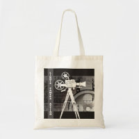 Movie Themed Tote Bag, Lights, Camera, Action Tote