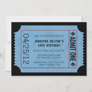 Movie Ticket Invitations