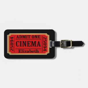 Movie Ticket Stub & Name Luggage Tag