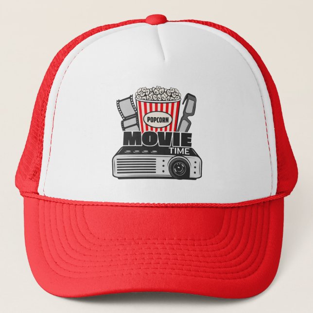 Movie Time Trucker Hat (Front)