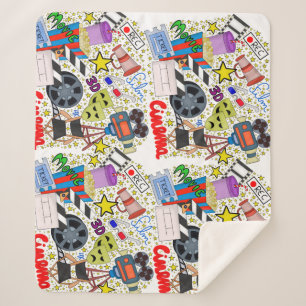 Movie Universe for Cinephiles The Art of Cinema Sherpa Blanket