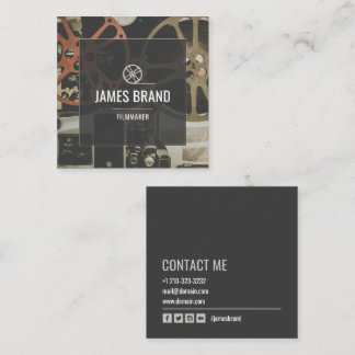 Movie Video Filmmaker Square Business Card