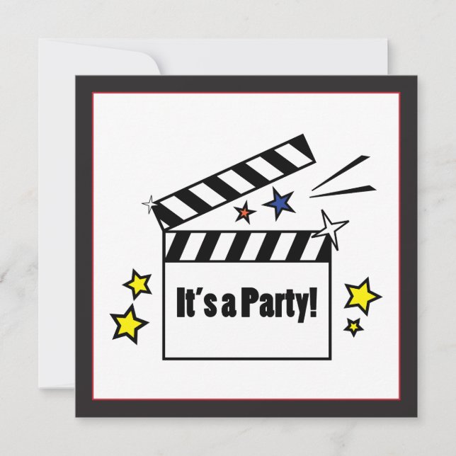 Movies Birthday Party Invitation (Front)