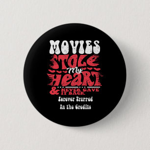 Movies Stole My Heart ~ Funny Valentines Day  6 Cm Round Badge
