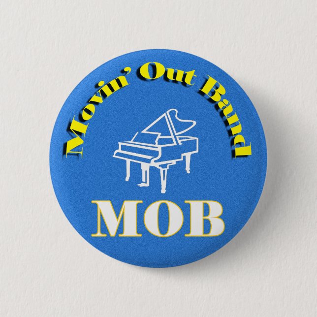 Movin' Out Band 6 Cm Round Badge (Front)