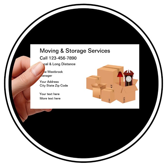 Moving And Self Storage Service Business Card (Creator Uploaded)