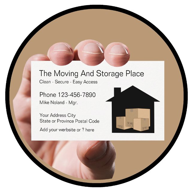 Moving And Storage Service Business Card (Creator Uploaded)