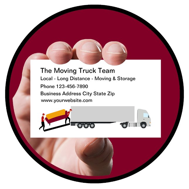 Moving And Storage Services Moving Men Business Card (Creator Uploaded)