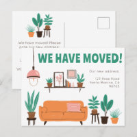 Moving Announcement Address Cute Living Room Sofa 