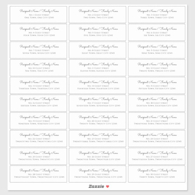 Moving Announcement Contact List Address Labels (Sheet)