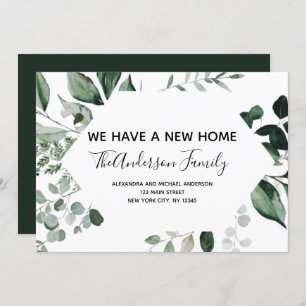 Moving Announcement Eucalyptus Greenery
