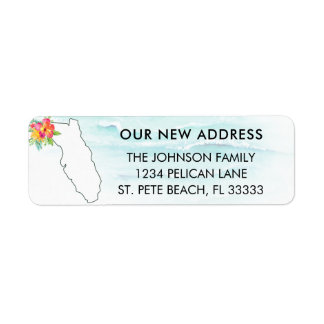Moving Announcement Florida Map Return Address