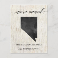Moving announcement, Nevada state rustic